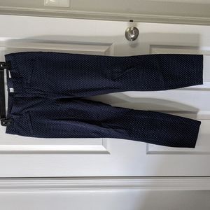 Gap dress pants, blue with white dots, size 4  curvy skinny ankle